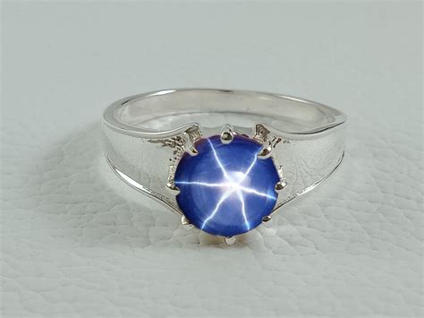 com Lindy Star Ring, Lindy Star Silver Ring, Genuine Lindy Star Jewelry, Lindy Star Sapphire Ring, 925 Sterling Silver Ring Handmade. . Lindy star rings